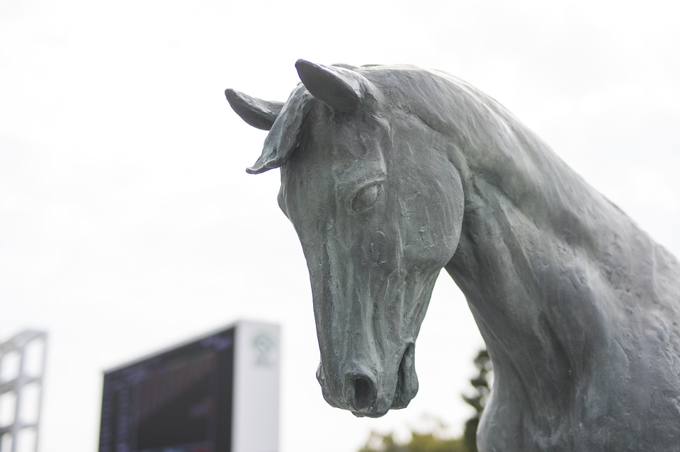 1 Bronze statue of horse