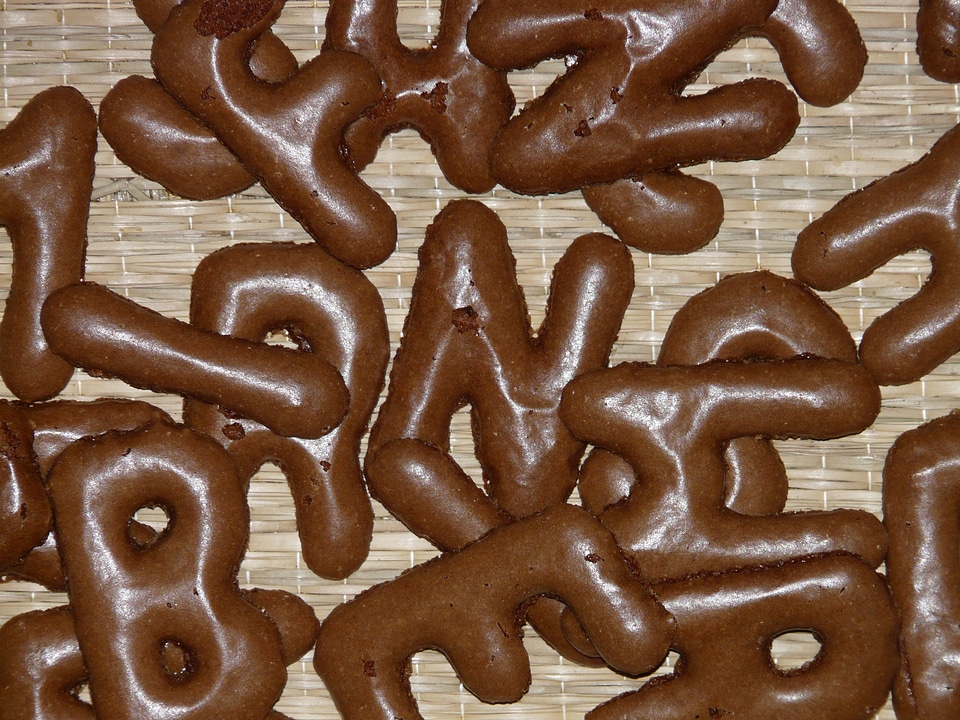 Alphabet russian bread pastries