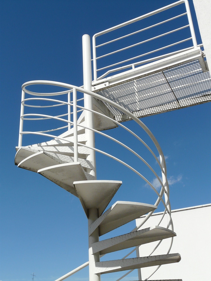 Railing sky white