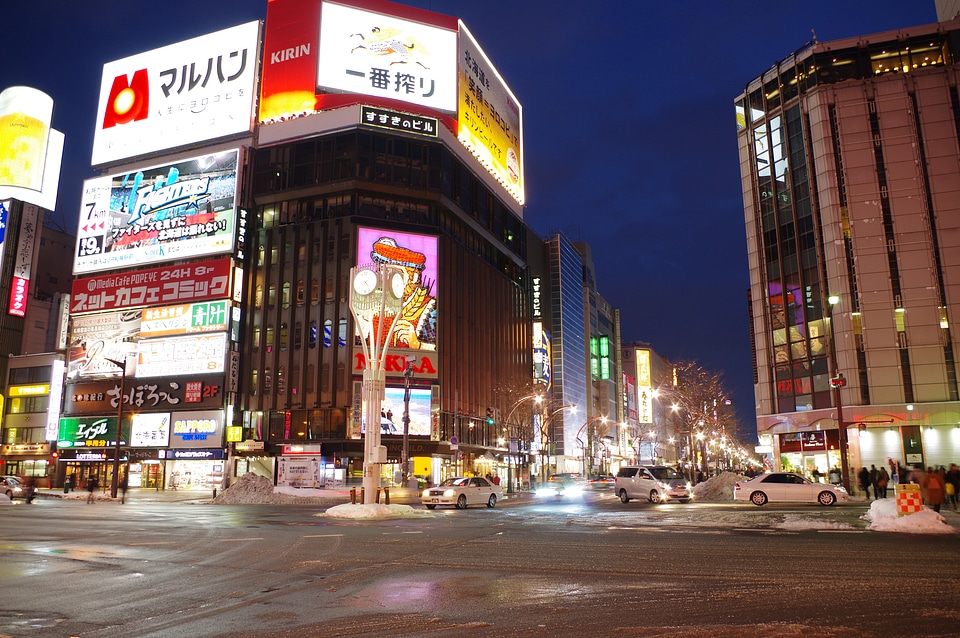 Night view in Susukino