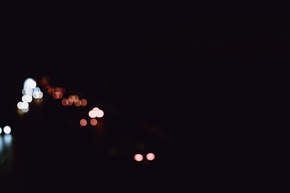 Highway Road Traffic Night Lights