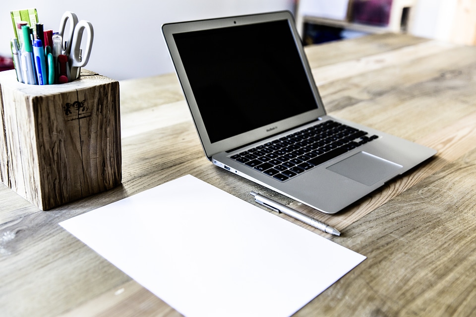 Blank Paper Notebook Desk