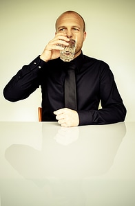 Business Man Drink Water