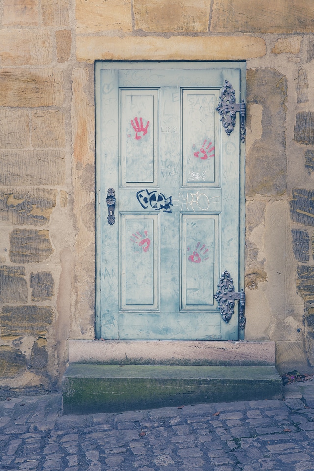 Old Town City Wooden Door