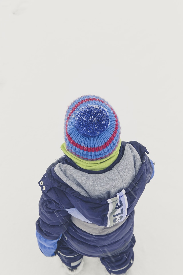 Boy Discover Winter Snow photo