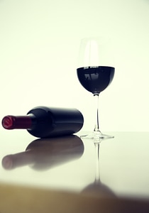 Wine Vine Bottle Glass photo
