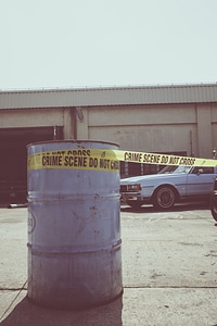 US Car Crime Scene photo
