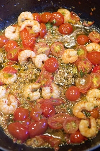 Pasta Tomato Garlic Prawn