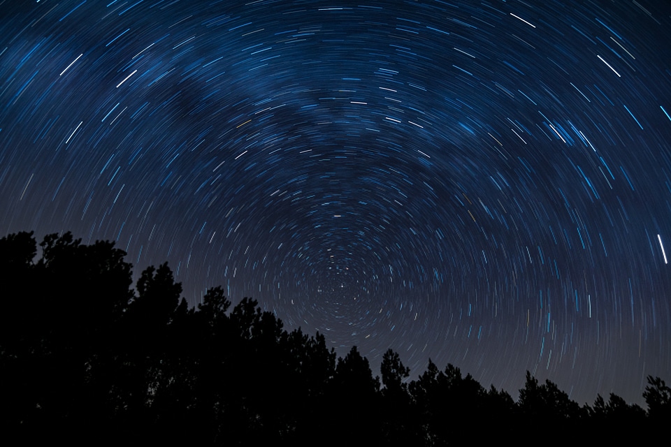 Night Star Trails Free Photo