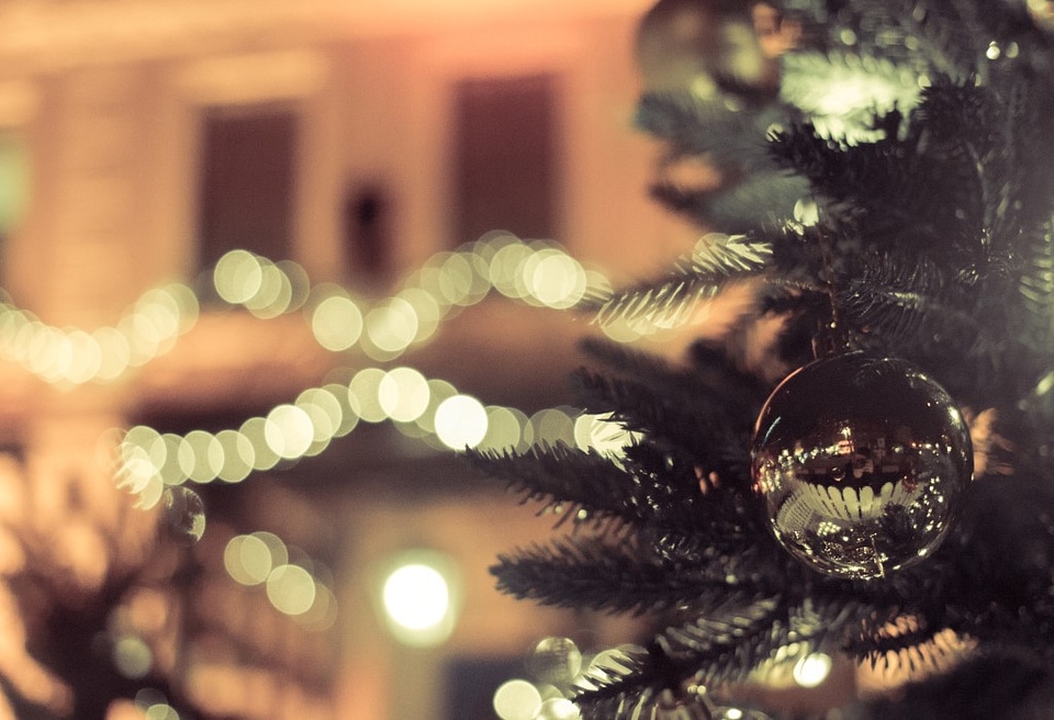 Bokeh Christmas Tree Baubles Free Photo