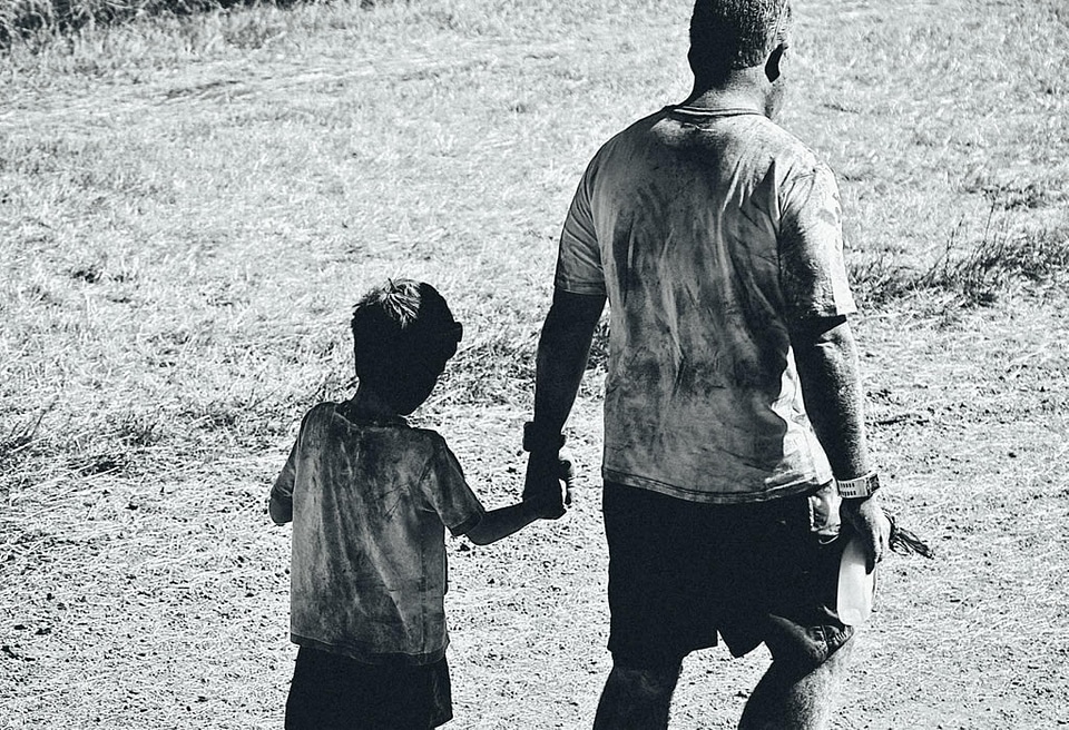 Father And Son Holding Hands Free Photo