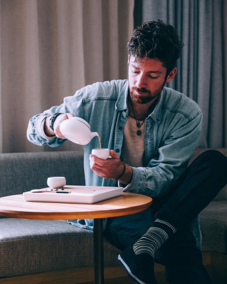 Man Pouring Tea Free Photo