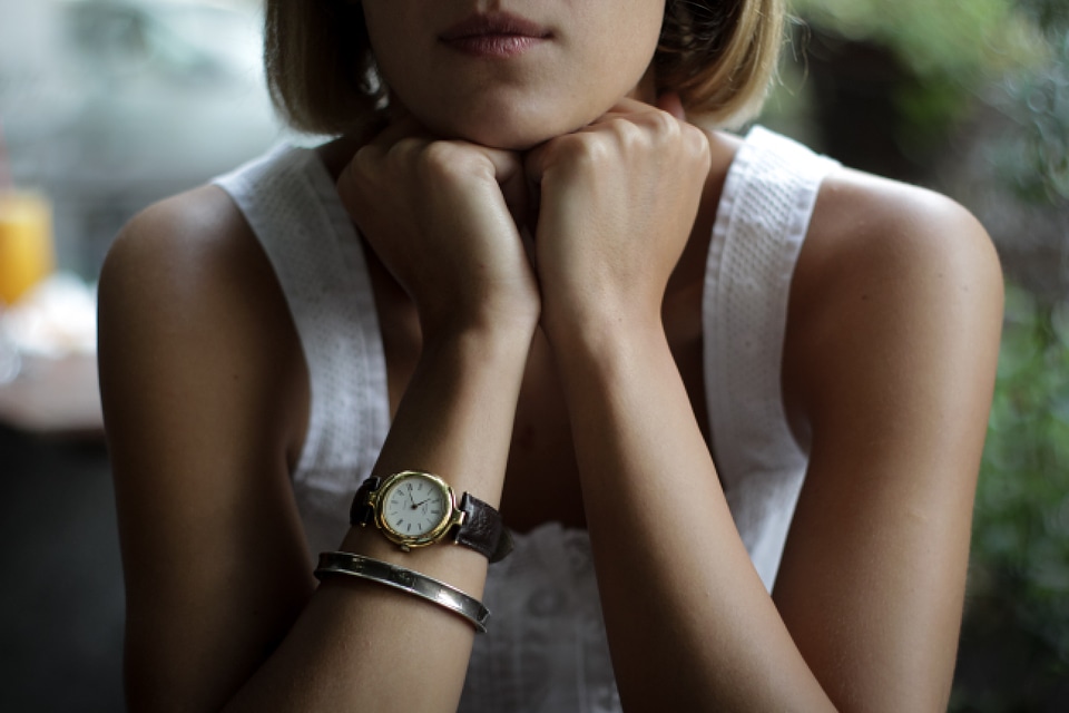 Blonde Woman Wristwatch Free Photo