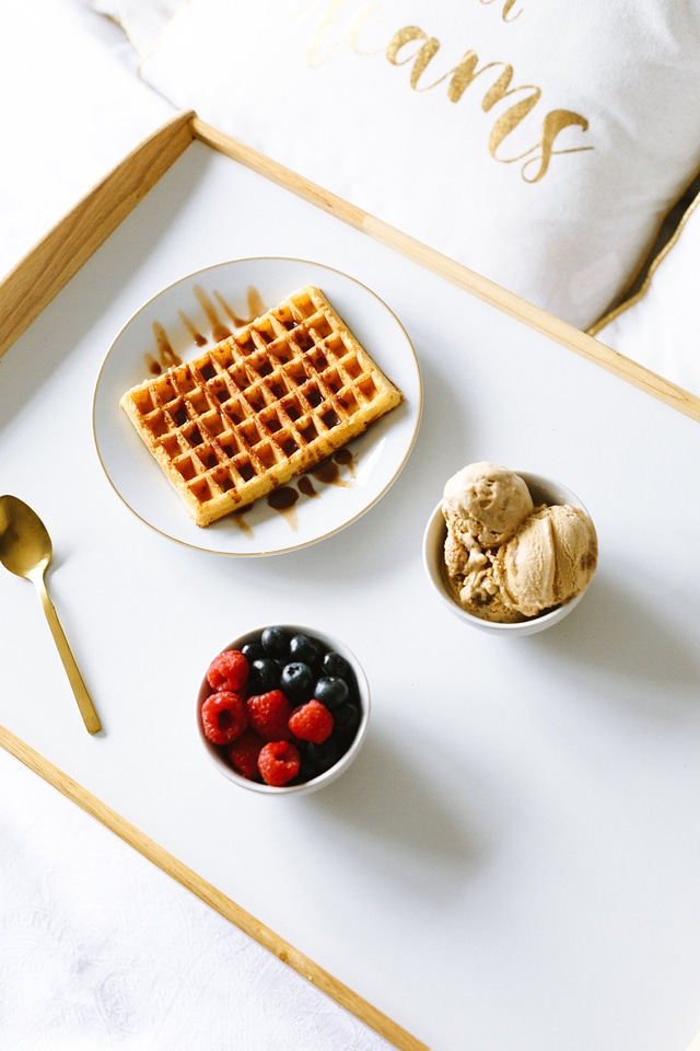 Waffles Breakfast Free Photo