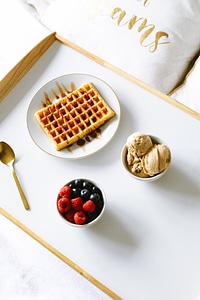 Waffles Breakfast Free Photo