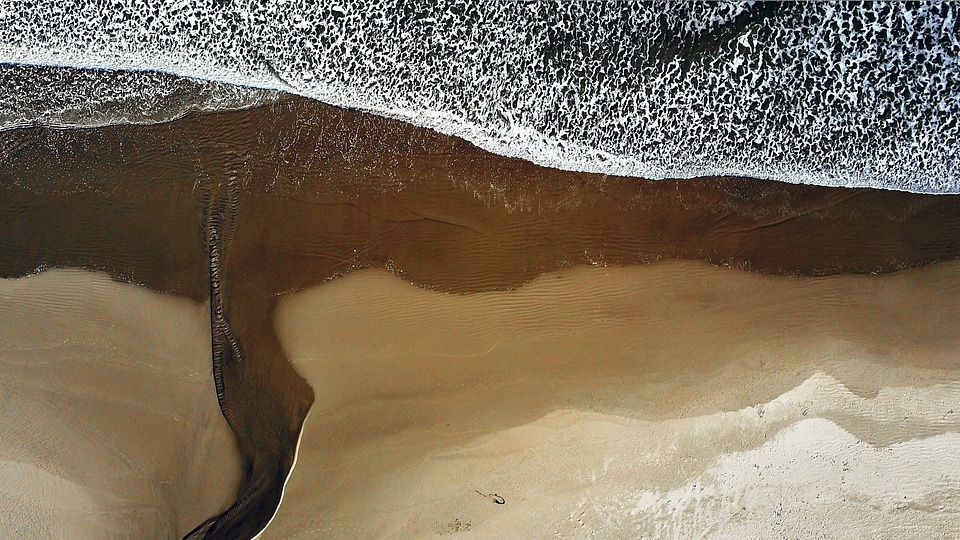 Aerial Beach Sand Free Photo