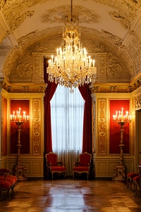 Chandelier Hanging in the Royal Living Room