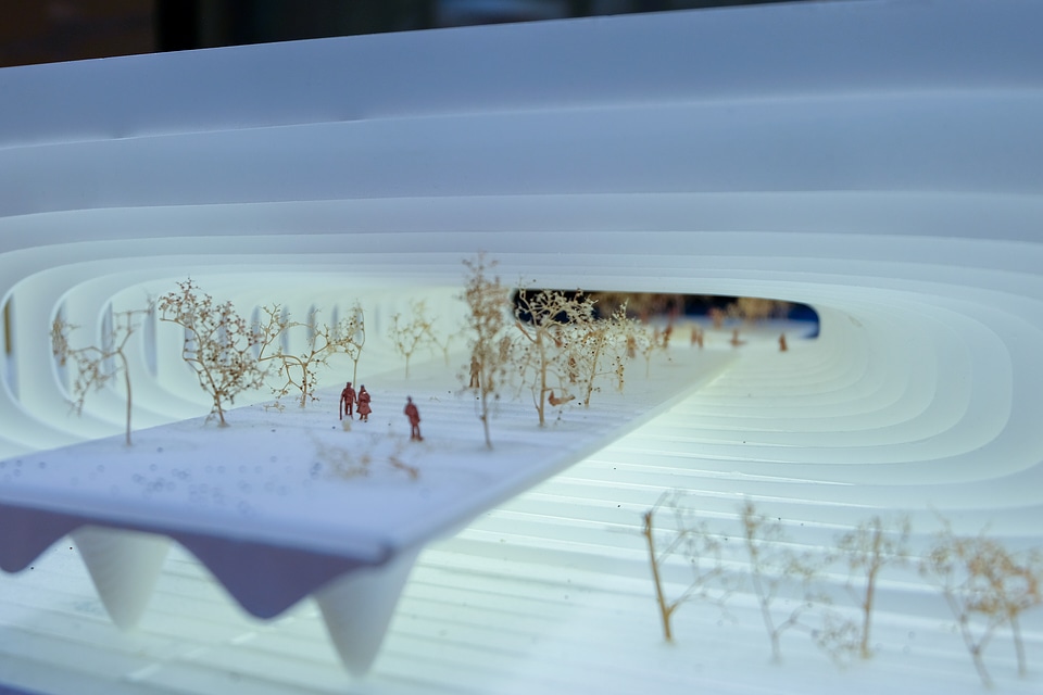 Scale Model of a Modern Bridge
