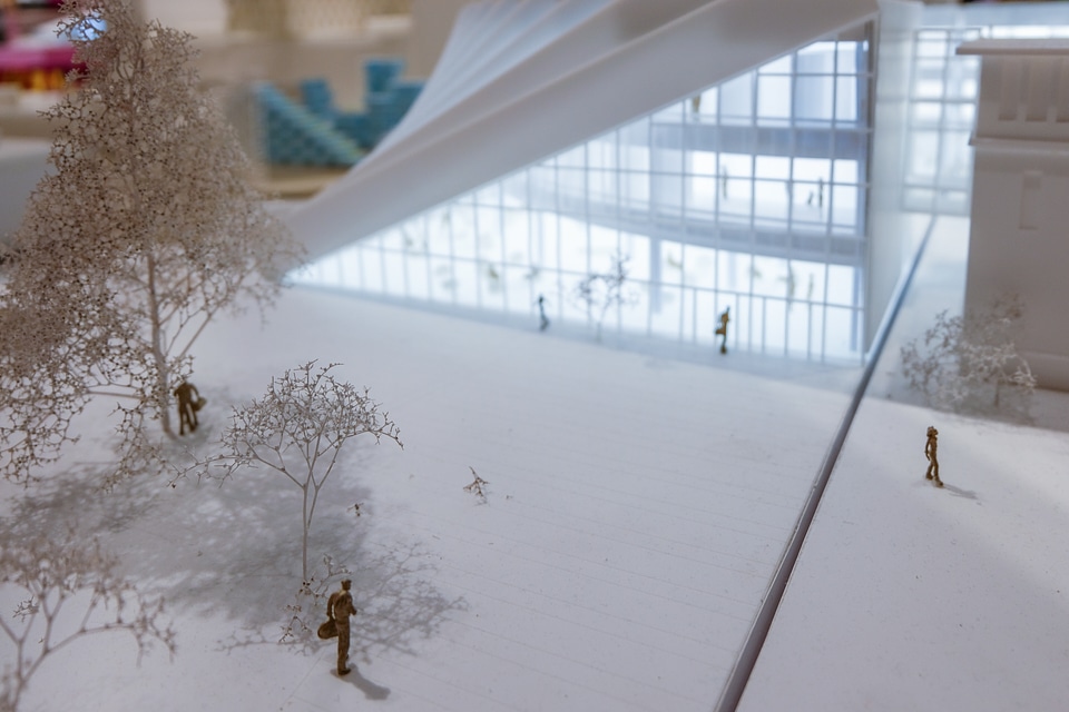 Scale Model of Modern Building