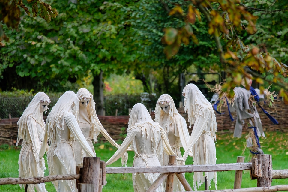 Scary Nymph Group Holding Hands