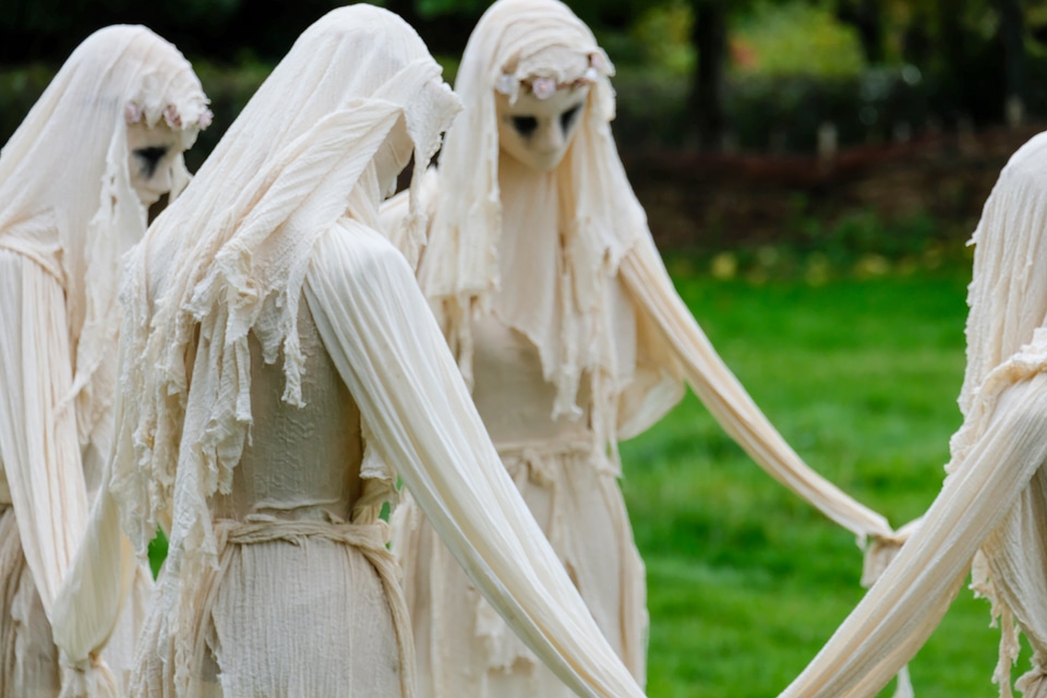 Scary Nymph Group Holding Hands