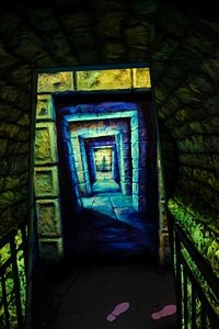 Scary Infinite Tunnel Painting Ilusion photo