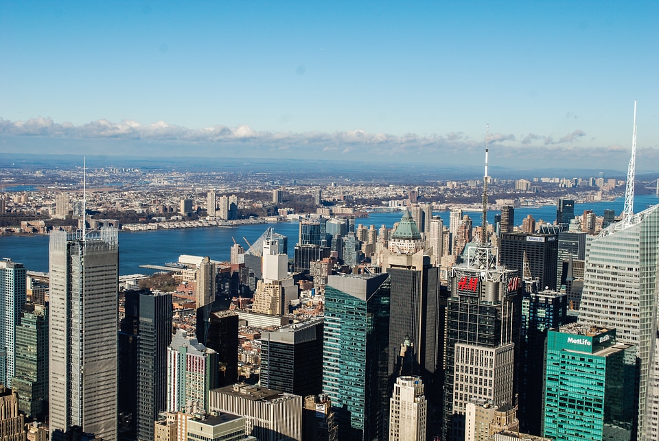 Cityscape of Hudson River in New York