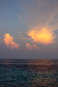 Dramatic Sunset Sky and Tropical Sea at Dusk