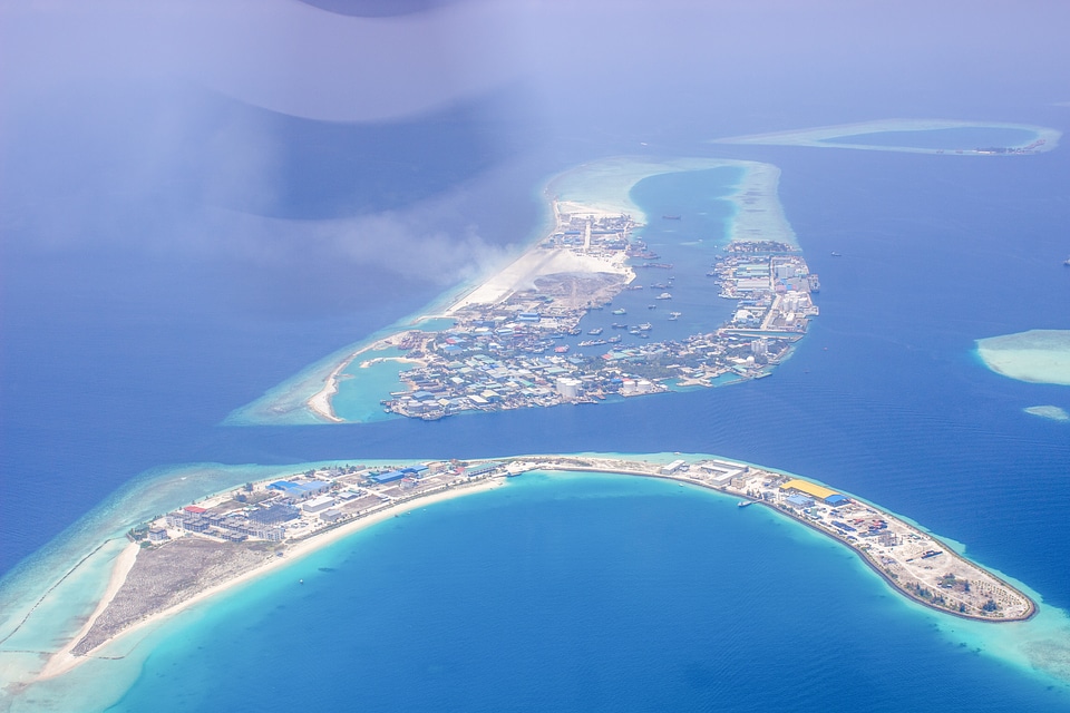 View from the Plane of Maldives Island