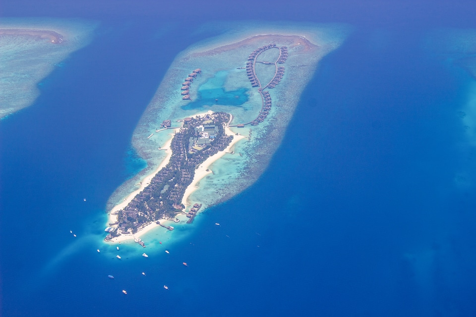 View from the Plane of Maldives Island