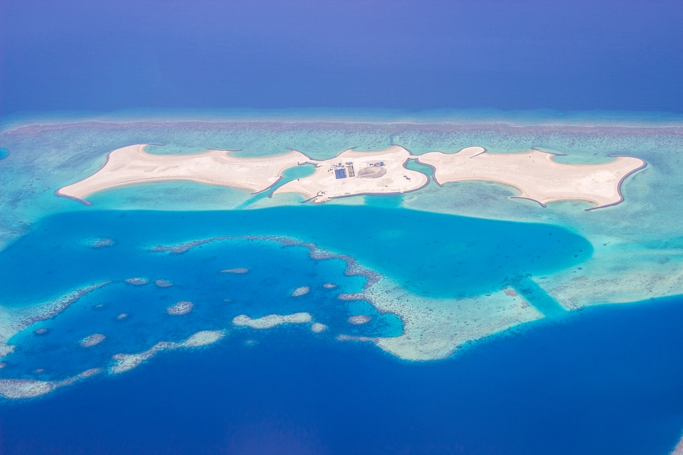 View from the Plane of Maldives Island