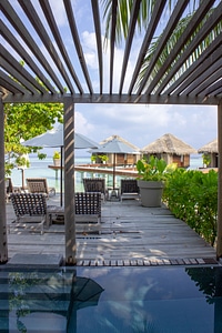 View of Overwater Villas From the Terrace photo