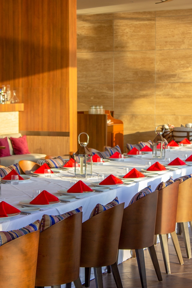 Fine Table Setting in an Expensive Restaurant