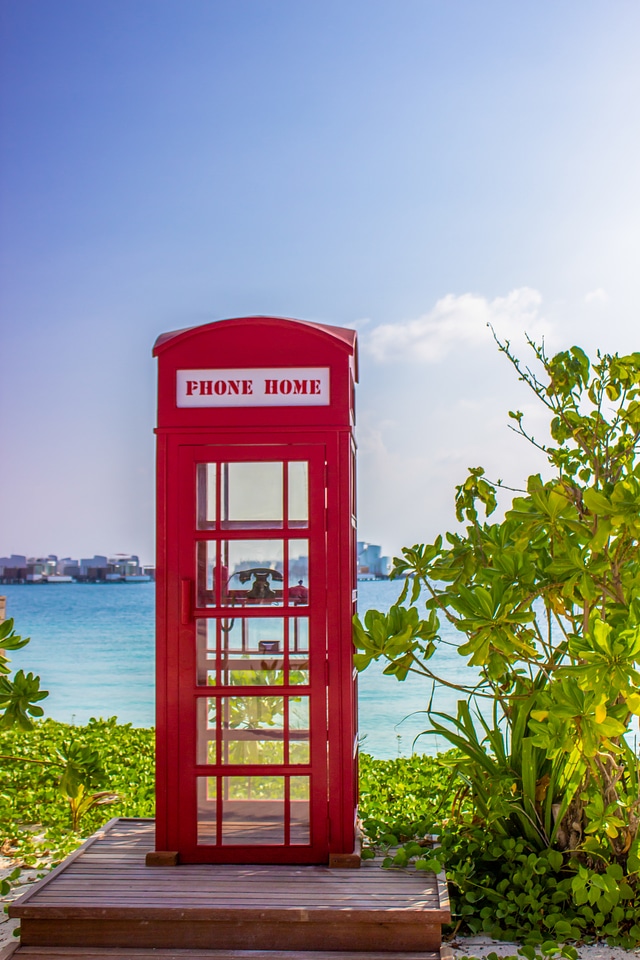 Red Telephone Box on the Beach