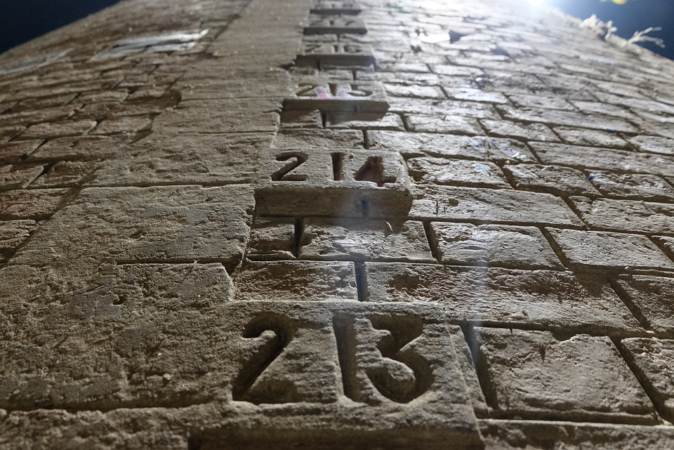 Numbers Written in Wall