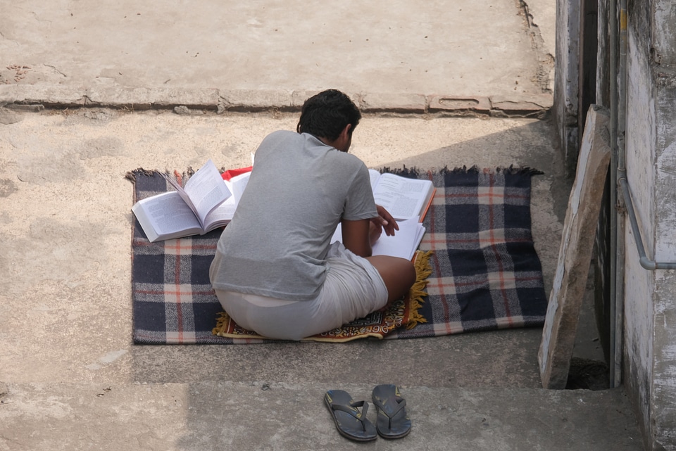 Kid Learning on Roof