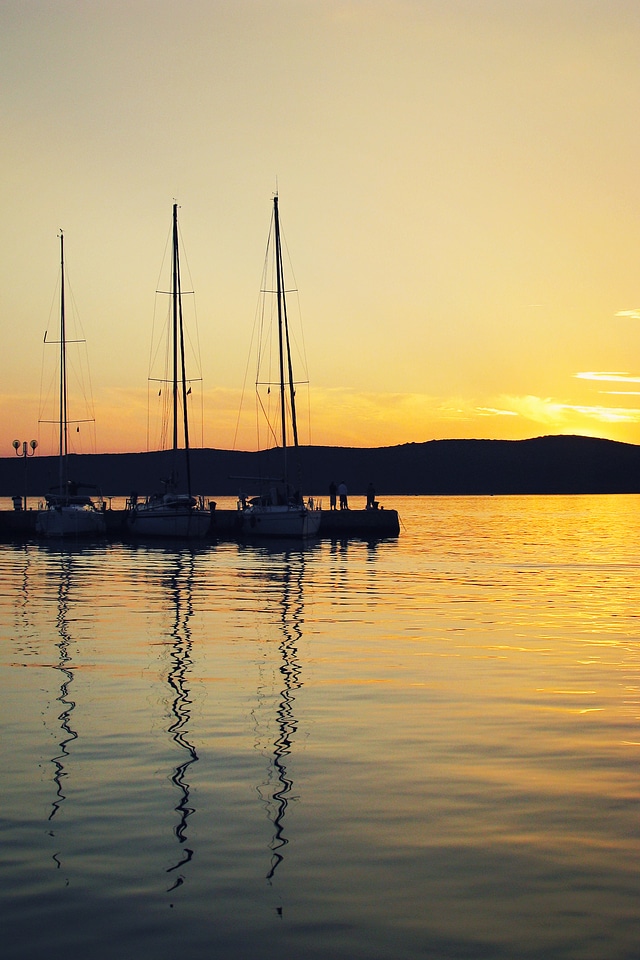 Sailboats in Sunset