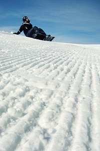 Relaxing Snowboarder photo