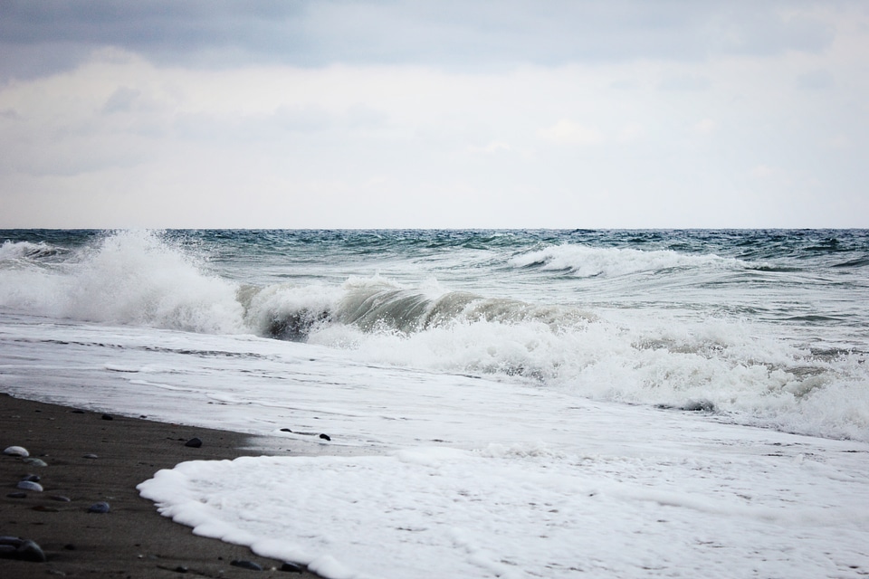Waves on Greek Beach