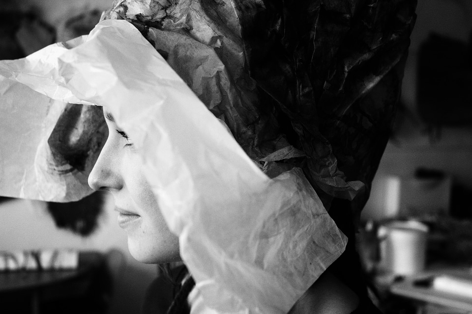 Girl in a Paper Hat