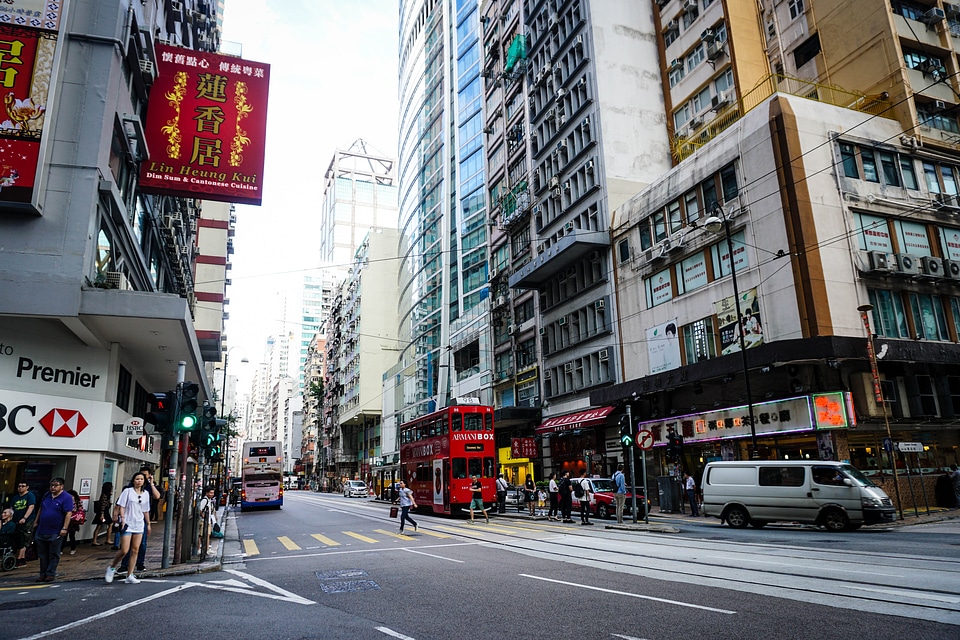 Hong Kong pedestrian crossing.