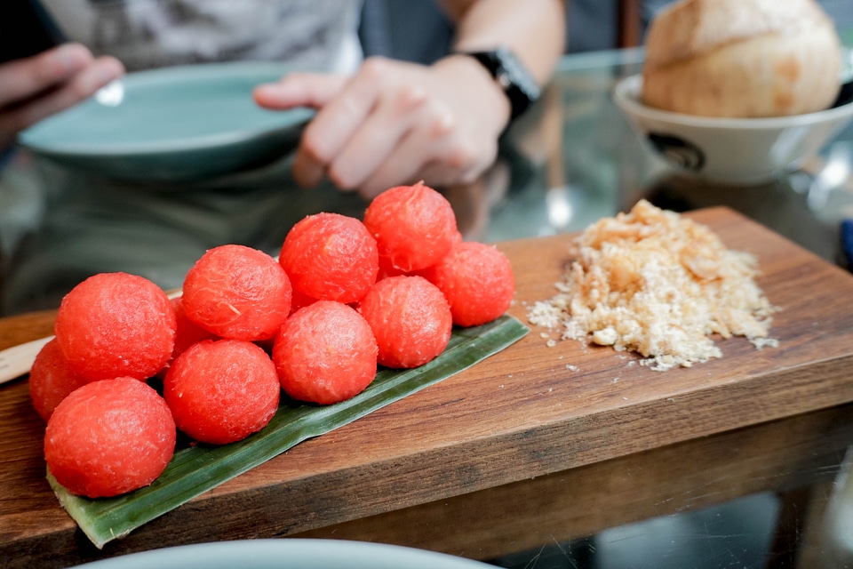 Watermelon snack, Bangkok, Thailand.