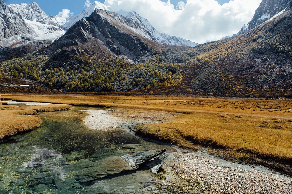stream and mountain