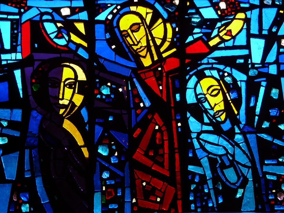 Colorful glass colorful church