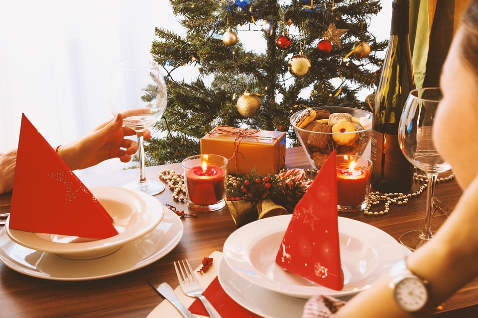 Christmas Family Dinner Table Concept