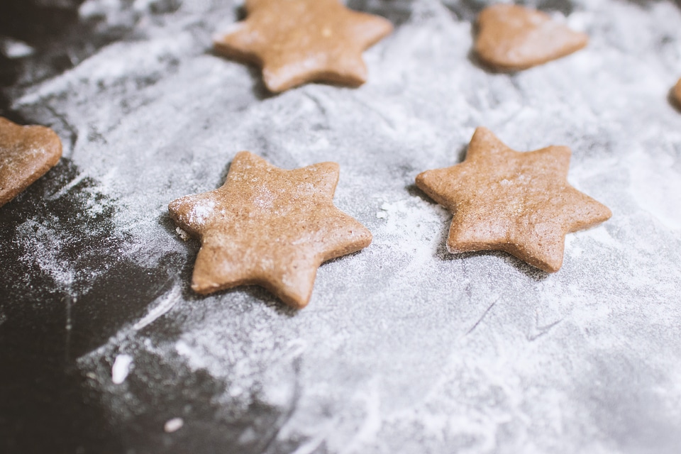 Freshly baked Christmas gingerbread