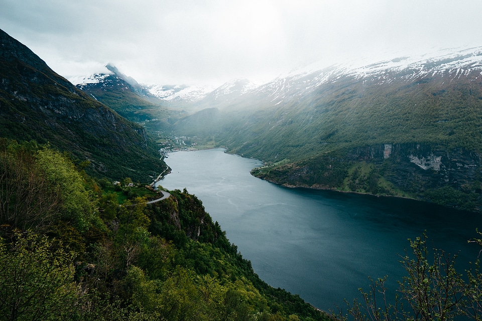 Black fjords gray photo