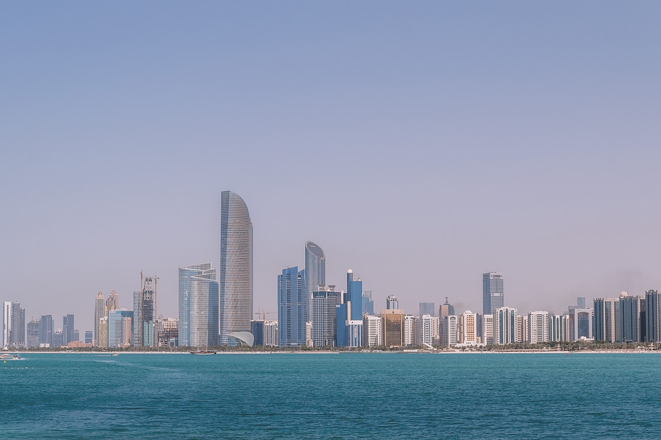 Business buildings and downtown urban architecture panorama