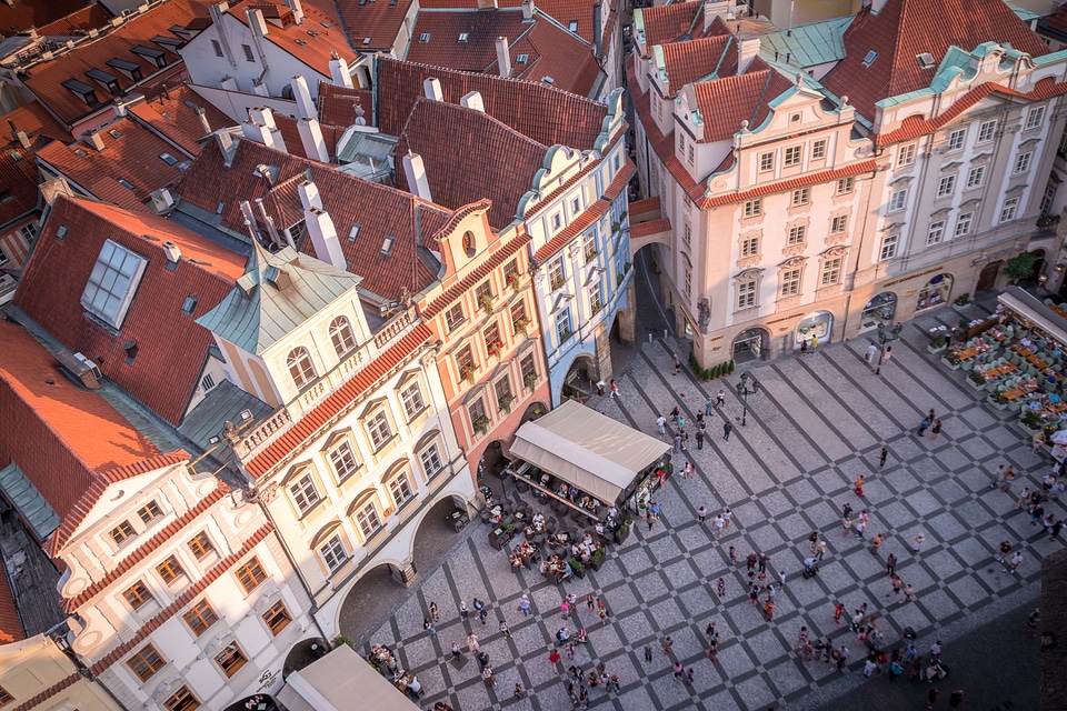 View on Prague City Square photo
