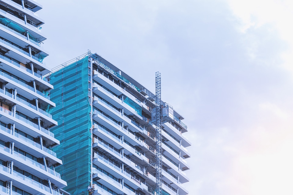 Building under construction. Construction industry